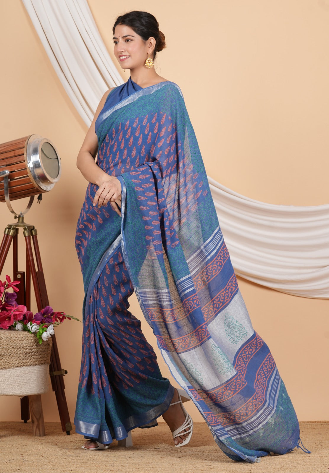 Linen cotton Sarees