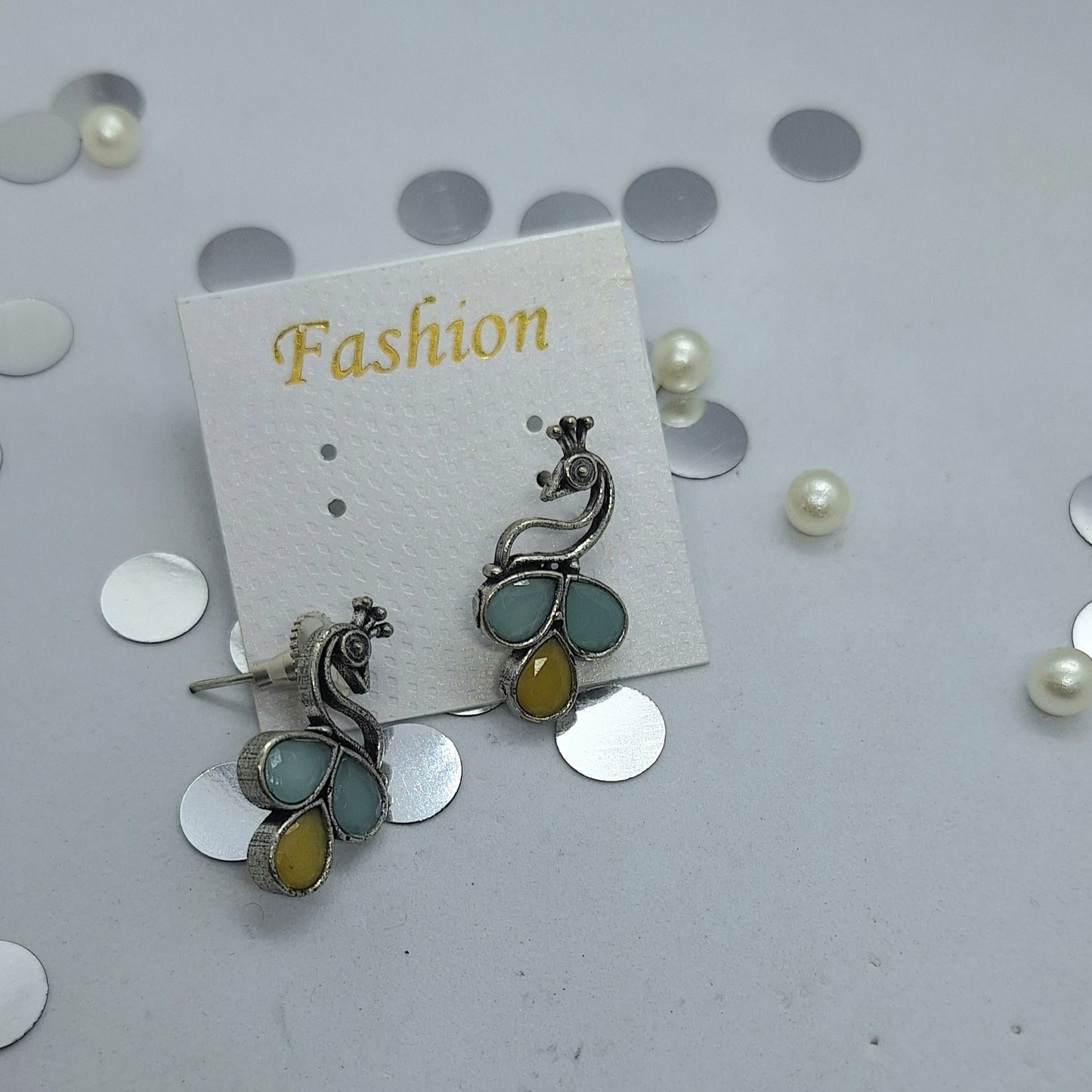 Peacock Noir Earrings