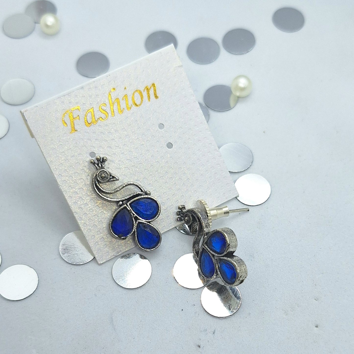 Peacock Noir Earrings