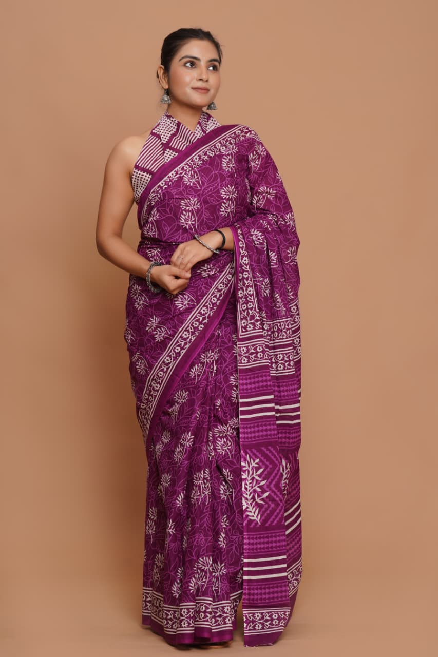 purple-floral-printed-mulmul-cotton-saree-with-patterned-border