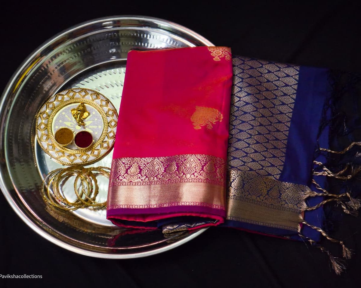 royal-rani-pink-navy-soft-silk-saree-with-traditional-zari-work